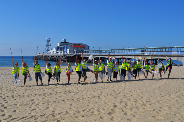 Leave Only Footprints litter pickers at Bournemouth Pier